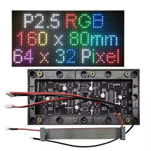 Modulo Display a LED a colori per interni P2.5 HUB75 160mm * 80mm 64x32 pixel, SMD RGB P2.5 pannello a LED a matrice modulo per interni - Product Image 1