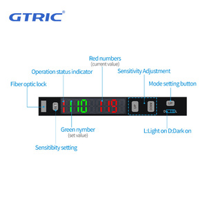 GTRIC <strong>color</strong> mark photoelectric <strong>sensor</strong> RGB 3-<strong>color</strong> light source NPN PNP 12-24V fiber optical amplifier <strong>sensor</strong> for <strong>color</strong> detection - Product Image 3