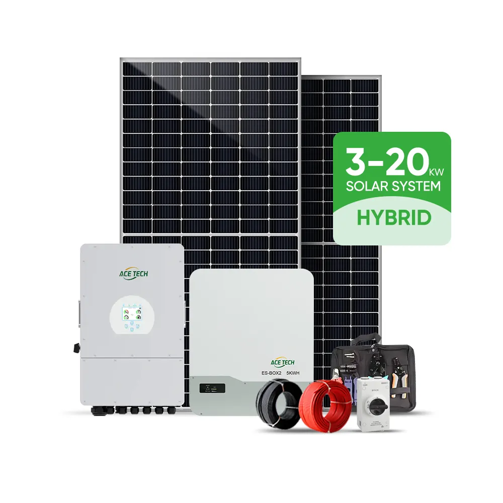 Énergie électrique domestique-Acheter un système solaire hybride 20kW hors réseau