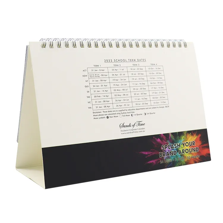 Customized Advent Calendar Printing Empty Monthly Desk Stand Wall Calendar 2022