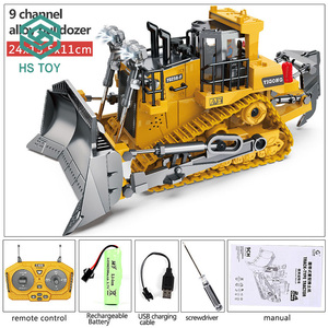 HS 1:<strong>24</strong> Scale 9 Channels Kids Electric Engineering Excavator Alloy Track <strong>Wireless</strong> RC Bulldozer <strong>Toy</strong> With Light&amp;Sound - Product Image 4