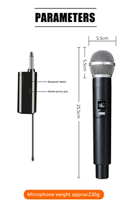 Usb şarj lityum pil ile sem fio el akülü kablosuz mikrofon - Product Image 5