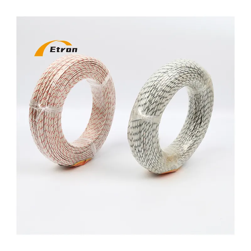Etron Fire Resistant alta temperatura resistente fio de fibra de vidro 500C Mica Pure Copper/ Nickel Cable para aquecedor