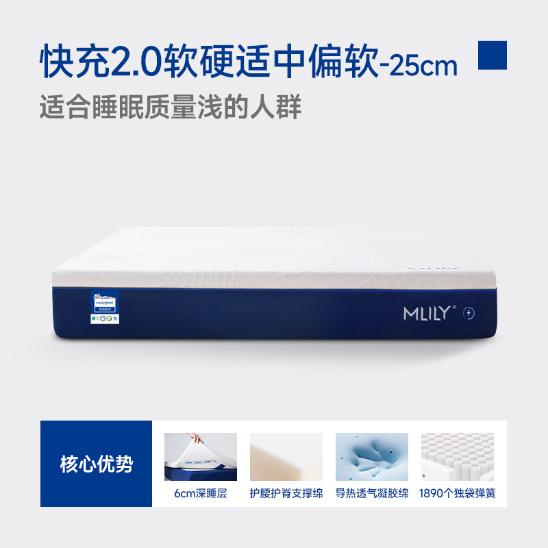 Matelas de sommeil profond multicouche à charge rapide 2.0