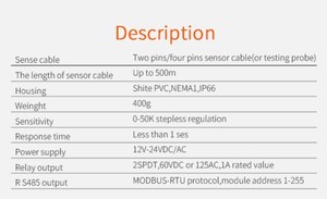 LD200水検知モジュール水漏れ検知システム用検知ケーブル付き水漏れ検知モジュール漏れ警報モジュール - Product Image 4