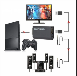 适用于PS2至高清兼容转换器适配器480i/480p/576i音频视频，带音频电缆支持PC所有PS2显示模式打包 - Product Image 5