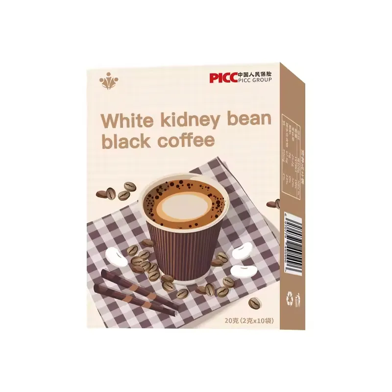 ODM OEM White kidney bean black coffee instant coffee white kidney bean coffee for slimming