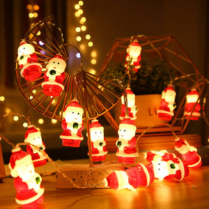 Luzes LED para Papai Noel, decoração de quarto, boneco de neve, luzes decorativas para árvores, bateria, vendas diretas da fábrica