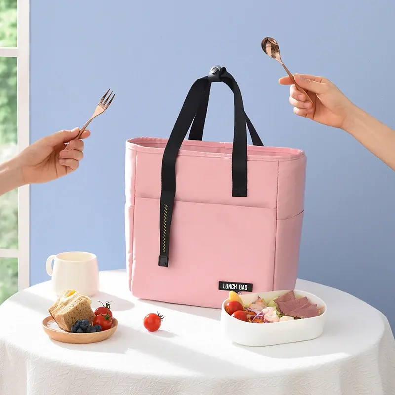 Tragbare Picknick-Lebensmittel mit großer Kapazität Thermal Lunch Bag Isolation gewebe für Kühl beutel Isolierte Tasche Thermal