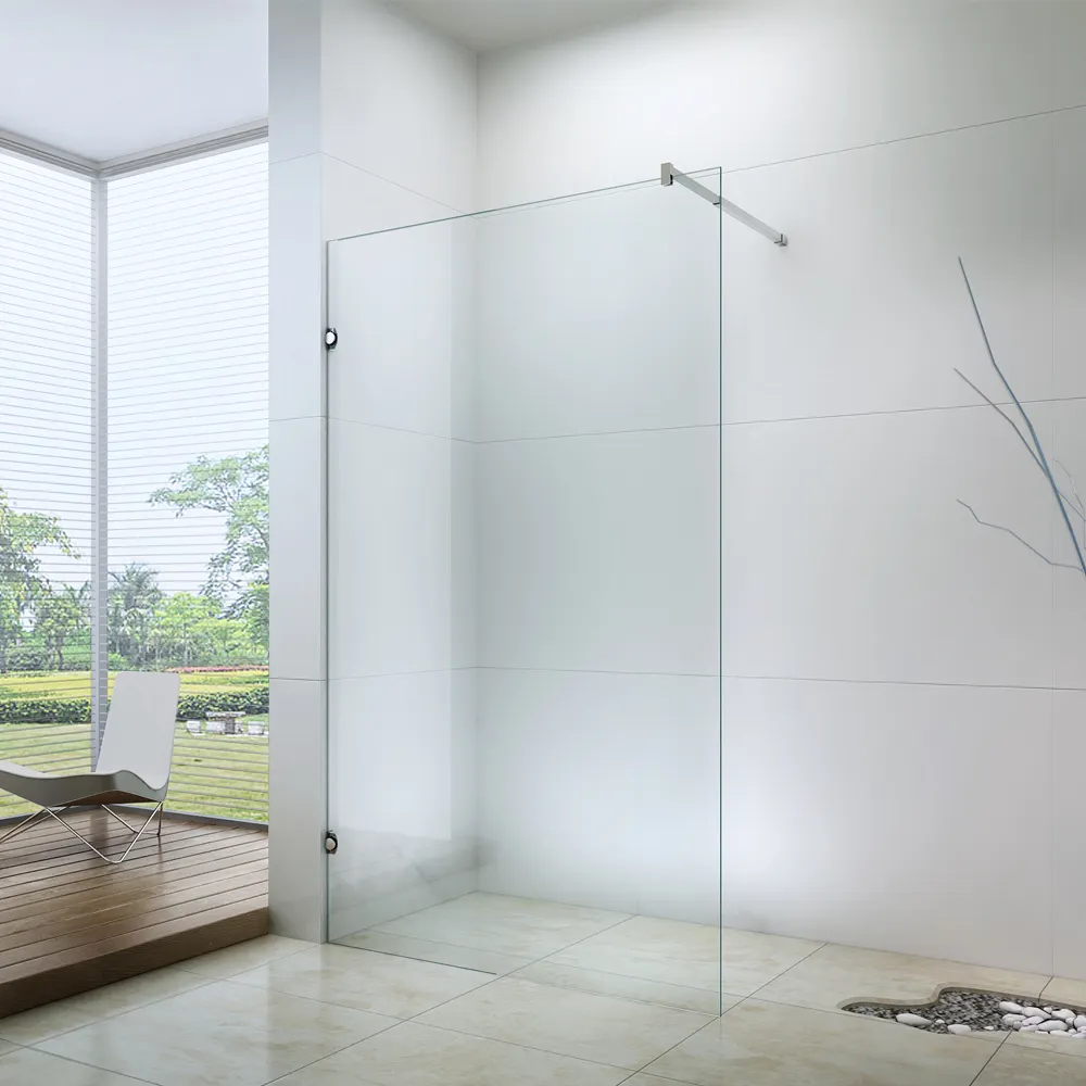 Temperli cam duş duvar panelleri ayarlanabilir destek çubuğu