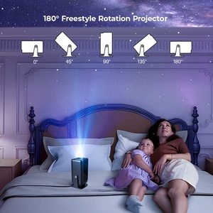 Taşınabilir V1 Pro HD yerli 1080P Android 13 akıllı projektör kablosuz WiFi BT 5.0 180 derece çevirme yuvarlak tasarım ev projektör - Product Image 6
