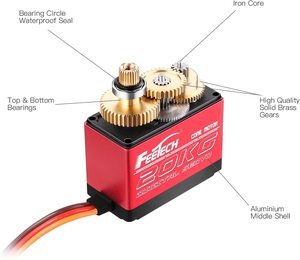 Серводвигатель MG996R 15 кг 20 кг для модели RC и Raspberry Pi Робототехника Обучающий робот 90/180/360 градусов самодельный металлический материал"
