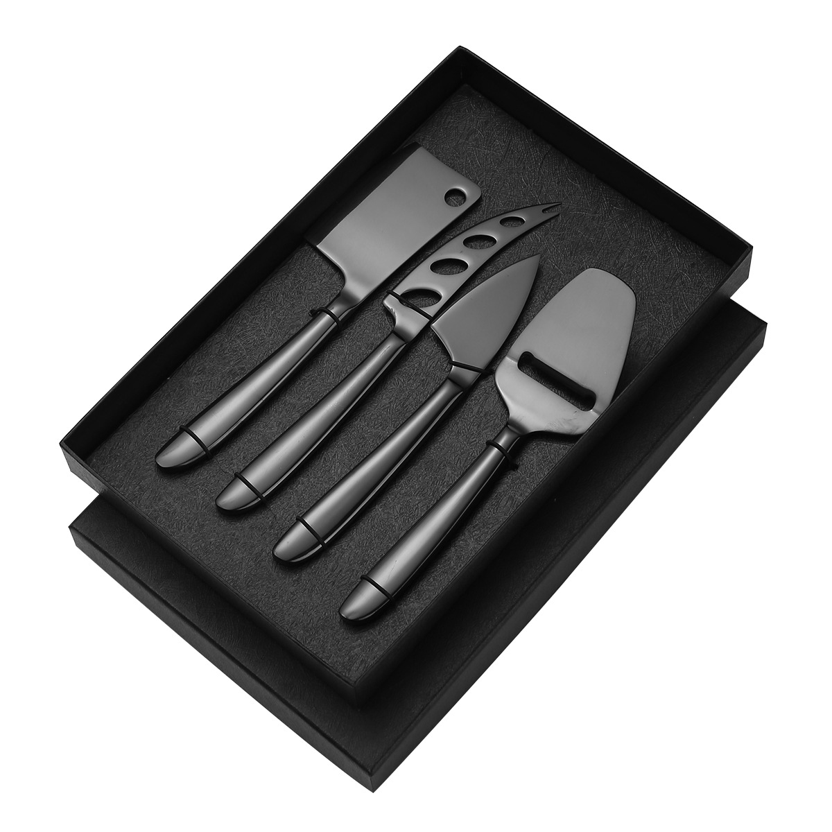 Rose Gold Cheese Knife and Spatula 4-Piece Gift Set