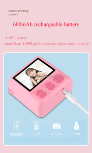JXDフロントおよびリアデュアルカメラ子供用HDピクセルデジタル印刷カメラ子供用インスタント小型印刷カメラ - Product Image 4