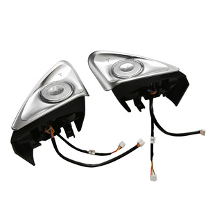 Yükseltme <span class=keywords><strong>LED</strong></span> 64 renk 4D döner boynuz Tweeter ön hoparlör ortam ışığı Tesla modeli 3/Y için