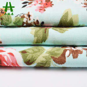 Mulinsen สิ่งทอ Reactive พิมพ์ดอกไม้ออกแบบเรยอน Challis ผ้า,100% Poplin ผ้าเหนียวผ้า - Product Image 4