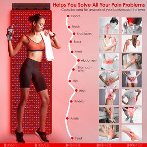 BIOMOL NEU <span class=keywords><strong>7</strong></span> Wellenlänge <span class=keywords><strong>LED</strong></span> NIR Rotlicht-Therapie-Panel 70 Zoll Ganzkörper für Fitness - Product Image 5