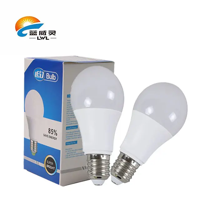 Muestras gratis bombilla led materia prima 5W 7W 9W 12W 15W 18W 24W A60 SKD/CKD bombilla led para el hogar