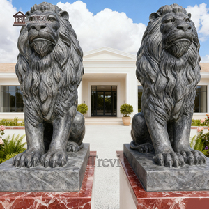 Trevi Bán Buôn Cuộc Sống Kích Thước Đúc Bronze Sư Tử Bức Tượng Điêu Khắc Cho Cửa Trước Trang Trí - Product Image 4