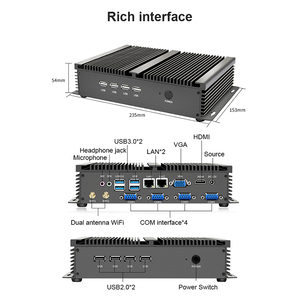 Custom Mini Industrial Control <strong>PC</strong> Fanless Mini Box <strong>PC</strong> with Intel Chipset Used Industrial Embedded Computer - Product Image 6