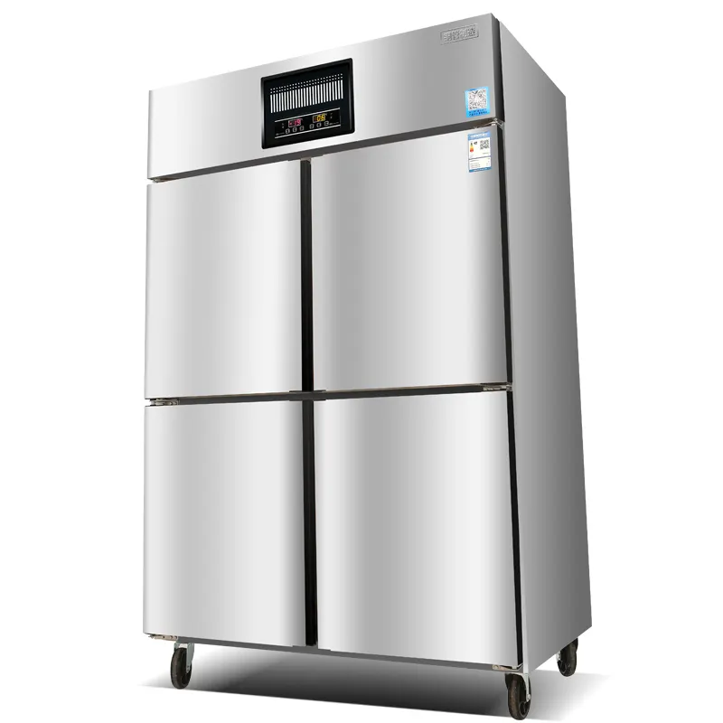 Grand réfrigérateur de Restaurant, porte solide, refroidisseur vertical 0 ~ 8 degrés, congélateur Commercial, réfrigérateurs de cuisine