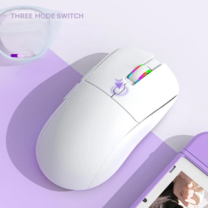 Mouse da Gaming Wireless Tri-mode con ricarica di tipo C, ricaricabile a 6400DPI con RGB e supporta la programmazione a Macro definizione - Product Image 6