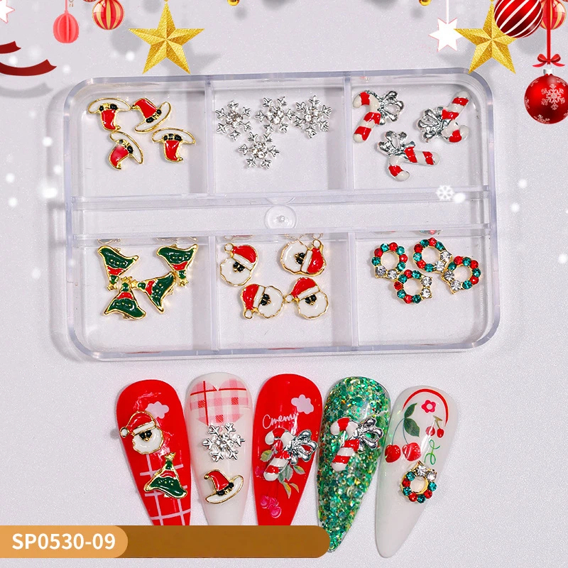 9 décorations de Noël en alliage - 30 pièces