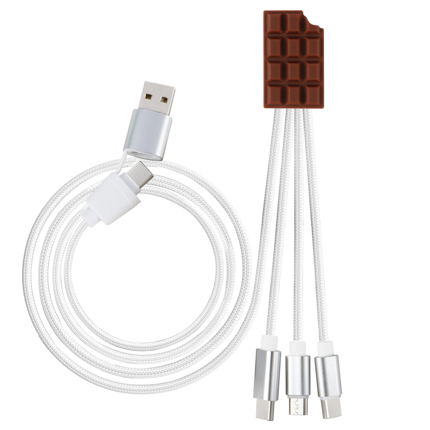 Brown Chocolate 4 in 1 Charging Cable