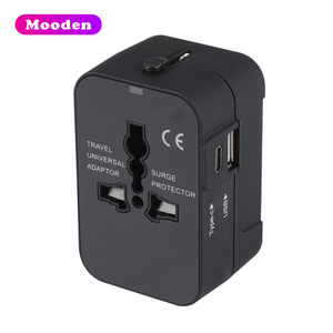 L Universal-Reise-Multifunktions-Stromadapter Mehrsteckschlüssel-Reise-Steckeradapter doppelter USB-Mehrsteckschlüssel EU AU US EU Steckerkonverter - Product Image 1