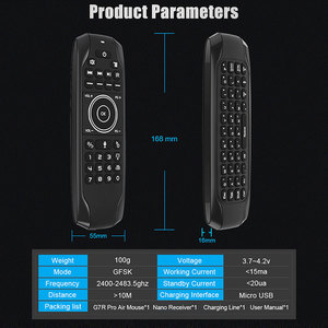 BOXPUT G7R PRO 2.4G Air Mouse telecomando assistente vocale retroilluminato IR apprendimento Wireless russo Mini tastiera per Smart tv box - Product Image 3