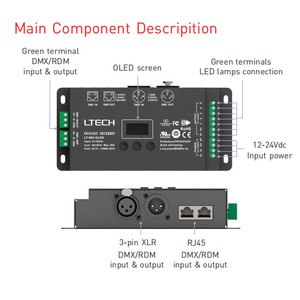 LT-995-OLED 5 Channels <strong>DMX512</strong> <strong>Decoder</strong> for DMX <strong>Led</strong> Light <strong>Led</strong> <strong>Dmx512</strong> <strong>Decoder</strong> - Product Image 2