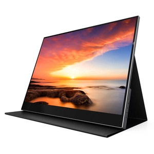 Monitor LCD de 14 pulgadas con entrada de 12V, pantalla táctil capacitiva HD con PC incorporado