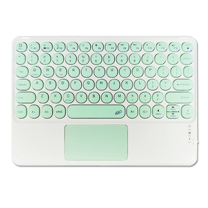 Teclado portátil inalámbrico bt con touchpad para Gamer, miniteclado RGB colorido con alfombra deslizante, Trackpad