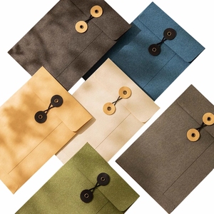 Custom <strong>Envelope</strong> With <strong>Button</strong> logo Packing Document Thank You Gift Cards Kraft Paper <strong>Envelope</strong> With <strong>String</strong> - Product Image 2