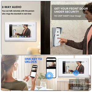 Buenos servicios, videoportero de 7 pulgadas, cámara de seguridad para el hogar, Monitor, compatible con sistema de intercomunicación de llamada interna para edificios - Product Image 5