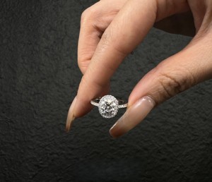 Một Carat Tinh Khiết Lớp Moissanite Nhẫn Cho Phụ Nữ Bạc Mô Phỏng Chim Bồ Câu Trứng Kim Cương Cho Các Đề Đề xuất - Product Image 4