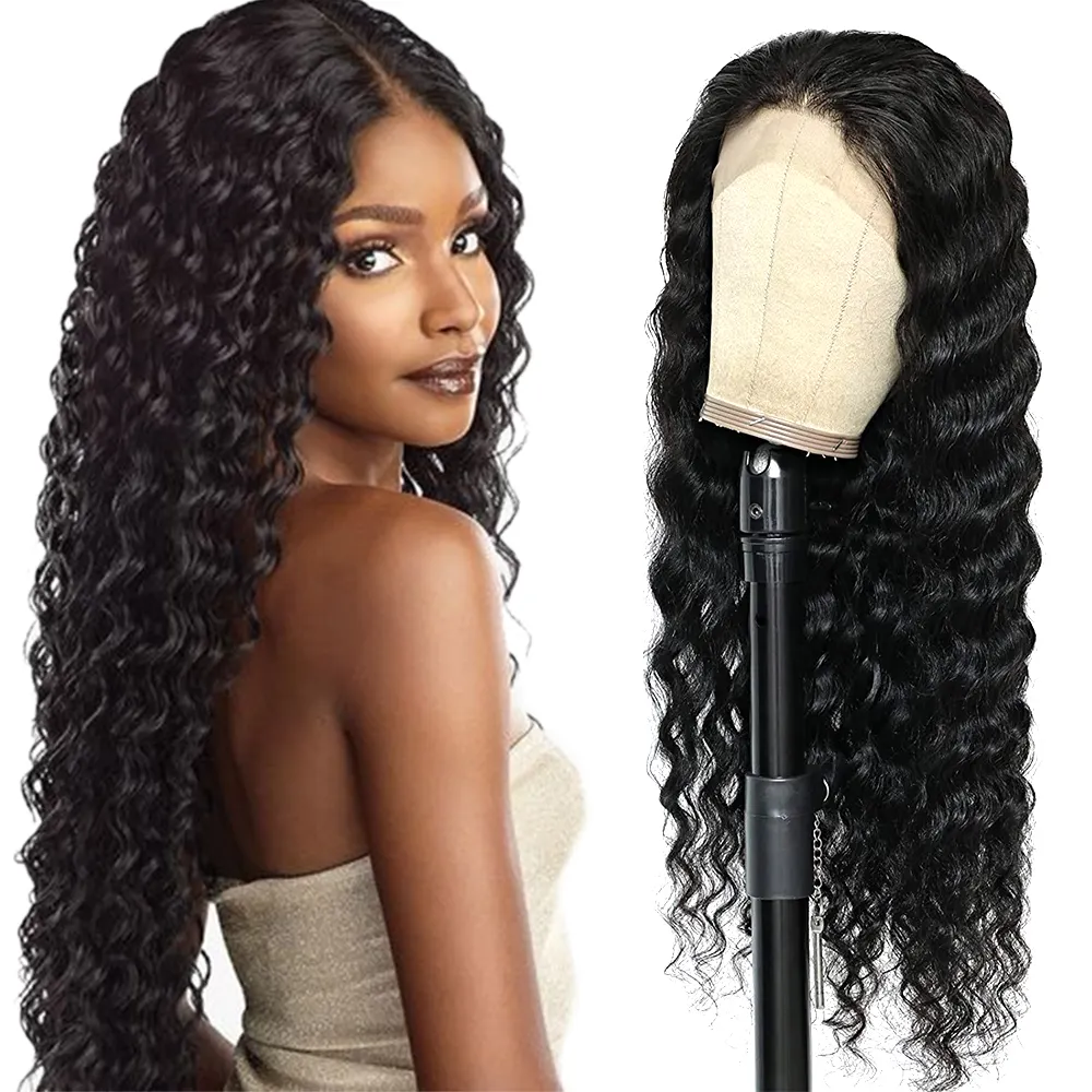 Factory Price 180% 250% 10A Wigs Human Hair Lace Front Brazilian HD Pre Pluck Transparent Human Hair Lace Frontal Wigs