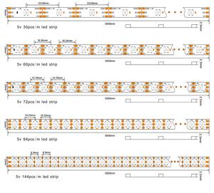 WS2811 WS2812B WS2815 WS2818 luce LED indirizzabile digitale