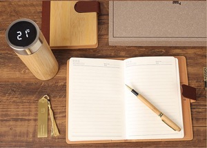 New Style Wood Bamboo A5 <strong>Note</strong> Book Custom Logo Gift Set Diary <strong>Notebook</strong> Covers Writing Line <strong>Notebook</strong> <strong>With</strong> Pen
