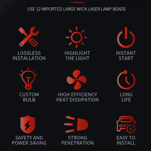 H4 H3 H1 H7 H11 LED far 9005 9006 9007 H13 LED dönüşüm kiti Hi/Lo işın 6000K serin beyaz halojen ampul değiştirme - Product Image 4