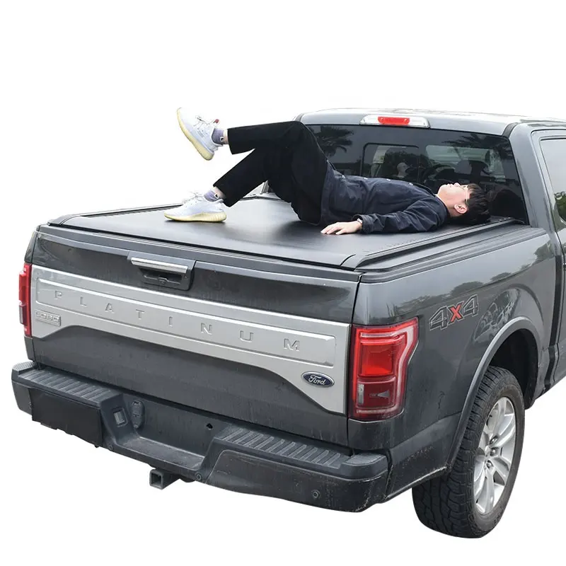 Tapa de rodillo eléctrico de aluminio para camioneta de calidad, cubierta de cama para maletero para Ford, accesorios para camiones, cubierta Tonneau