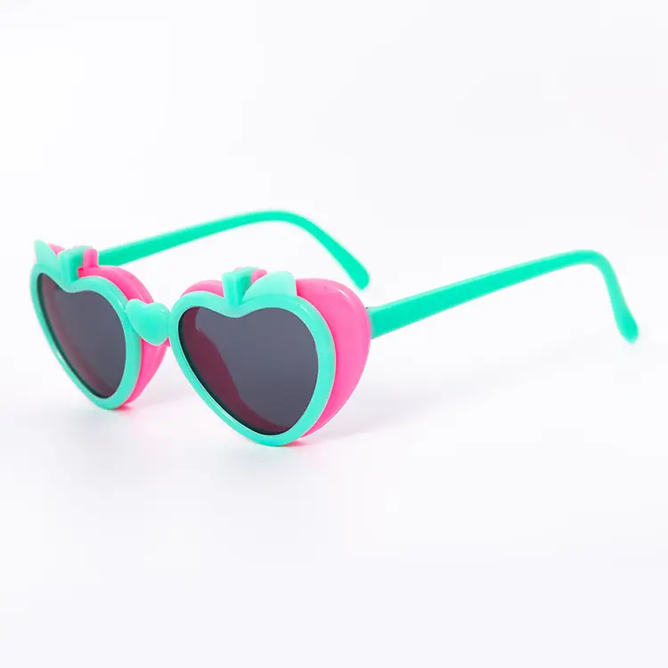 선택 키즈 하트 모양의 렌즈 만화 귀여운 키즈 UV 선글라스