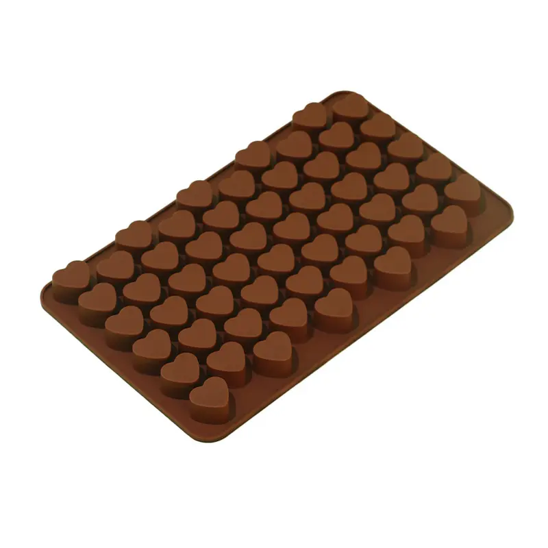 Mini moldes de silicone em formato de coração, molde de silicone em forma de coração para assar, forma de coração para doces chocolate, sabonete, gelatina, bolos, gelo