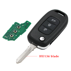 Chiave a distanza Flip FSK a 3 pulsanti 434MHz per Renault Megane 4 captur Kadjar Symbol con Chip HiTag AES 4A muslimah - Product Image 3