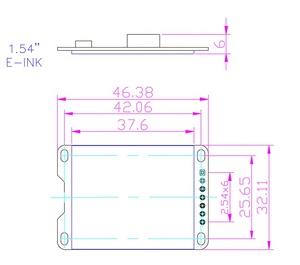 1,54 Zoll Schwarz-Weiß-SPI-E-Paper E-Ink-Farbdisplay-Bildschirm modul für Arduino - Product Image 6
