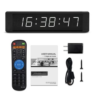 1'' White Mini <strong>LED</strong> Digital Electric <strong>Timer</strong> HH:MM:SS <strong>Display</strong> 12/24 Hour Wall Desk Clock With Count up Countdown Functions - Product Image 5