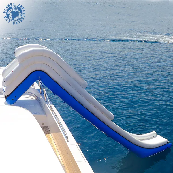 Giant Customized Commercial Water Floating Inflatable Yacht Slide For Sale