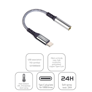 Type-C to 3.5mm Converter IEM Headphone <strong>Adapter</strong> High-Fidelity Sound Quality Headphone Splitter <strong>2</strong> in <strong>1</strong> <strong>Audio</strong> Cable <strong>Adapter</strong> - Product Image 2
