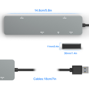 Justlink 5 in 1 USB CFast Card Reader UHS II SD4.0 CF MS tragbarer USB C TF4.0 Reader für Laptop externe Installation kompatibel