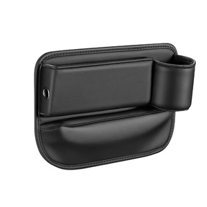 กล่องใส่ถ้วยหนัง PU เก็บของในรถยนต์พร้อมช่องใส่เหรียญ - Product Image 1